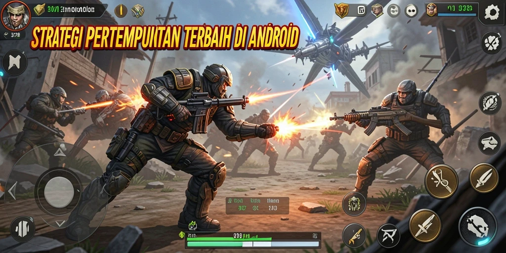 Tampilan gameplay menegangkan dalam pertempuran SLG yang strategis.