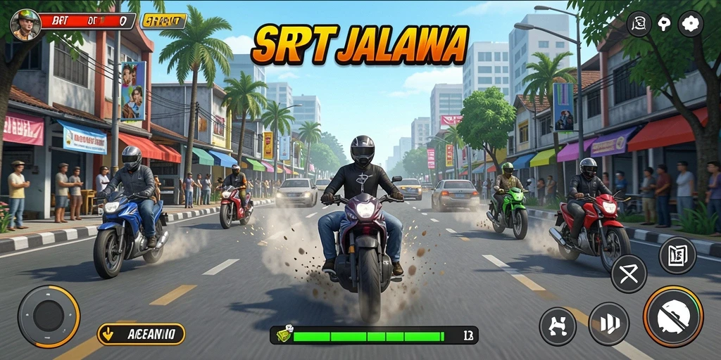 Gameplay seru balapan mobil yang menegangkan di 5RT.