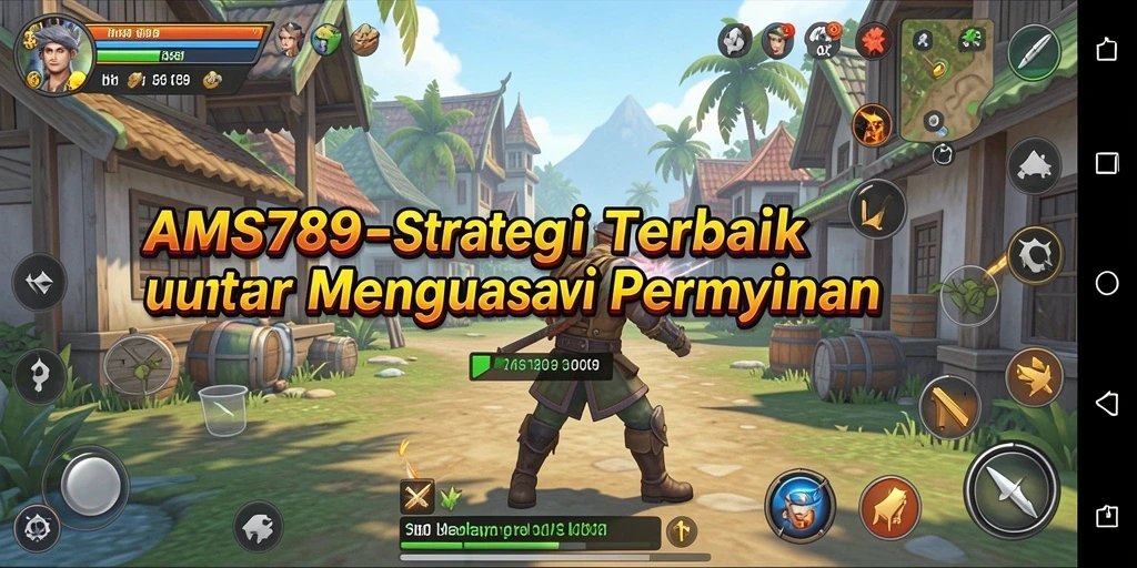 Screenshot menunjukkan pemain merencanakan strategi dalam AMS789 dengan antarmuka yang menarik.